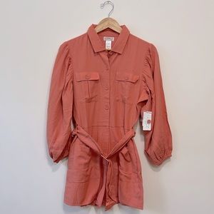 L Space Dress Romper Womens Size Small Orange  Ryder New